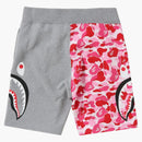 Bape Abc Camo Side Shark Sweat Shorts Pink