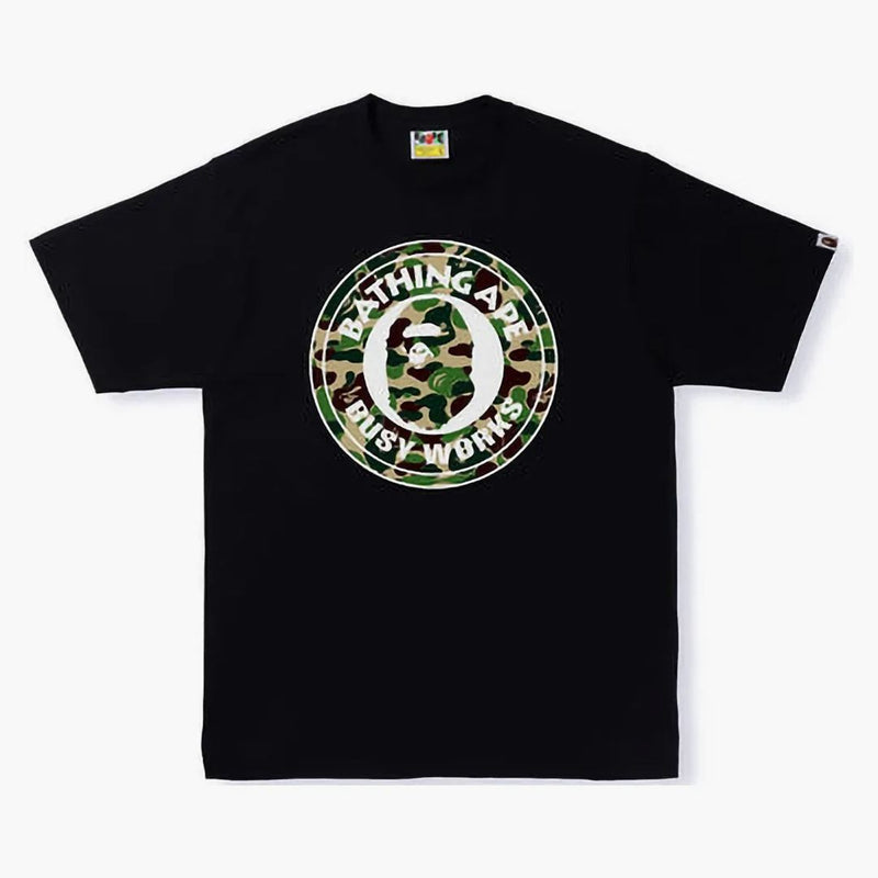 Bape Abc Camo Single Color Busy Works Tee Black Green