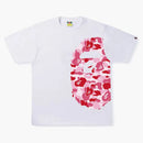 Bape Abc Camo Side Big Ape Head Tee White/pink