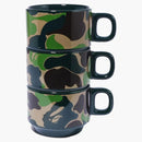 Bape Abc Camo Stacking Mugs Green