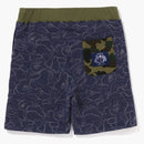 Bape Abc Camo Sweat Shorts Navy