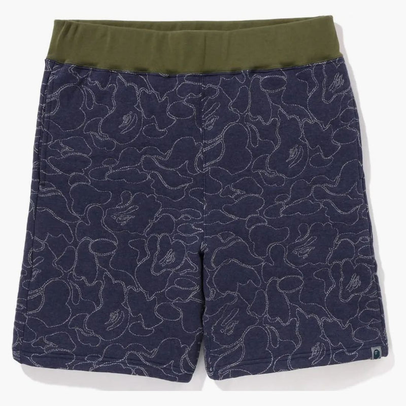 Bape Abc Camo Sweat Shorts Navy