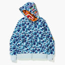 Bape Abc Camo Tiger Full Zip Hoodie Blue