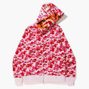 Bape Abc Camo Tiger Full Zip Hoodie Pink