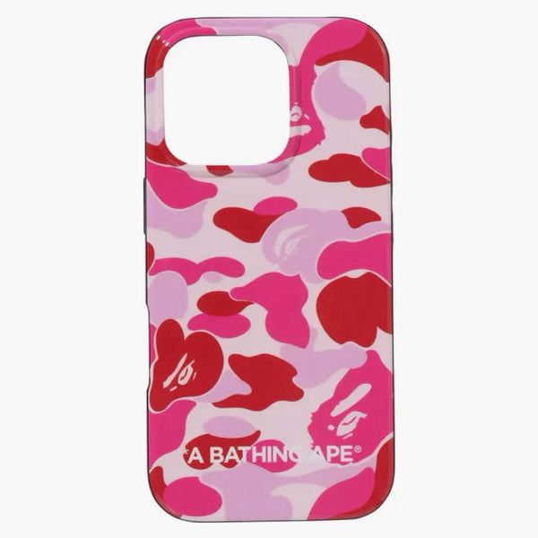 BAPE ABC camo iPhone 16 pro case rosa