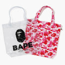 Bape Abc Clear Dead Bag Pink