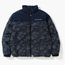 Bape abc dot reflective camo down jacket navy