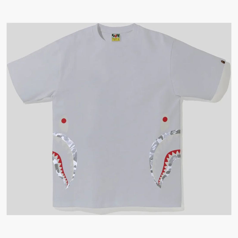 Bape Abc Dot Reflective Side Shark Tee White