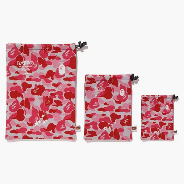 BAPE ABC Gadgets Pouch set (FW19) Pink Camo