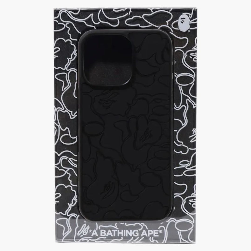 BAPE ABC LINE CAMO ELBOSSED IPhone 15 Pro Max Carcasă Negru