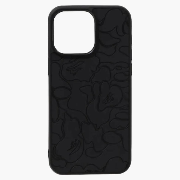 BAPE ABC LINE CAMO Elissed iPhone 15 Pro Max Case Black