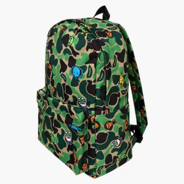 Bape Abc Milo All Friends Large Backpack (ss25) Green