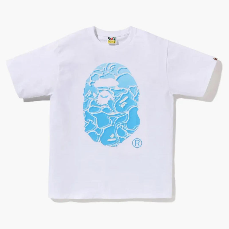 Bape ABC Sea Surface Camo Ape Head Tee White