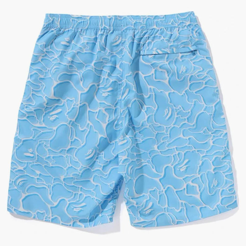 BAPE ABC Sea Surface Camo Beach Shorts Blue