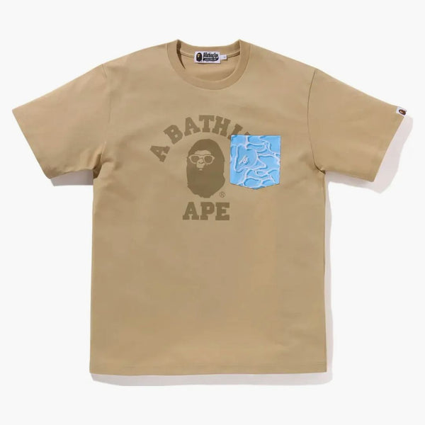Bape ABC Sea Surface Camo Pocket College Tea Beige
