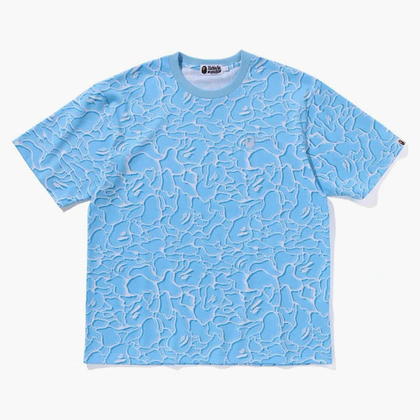 Bape ABC Sea Surface Camo uvolněná fit čaje modrá