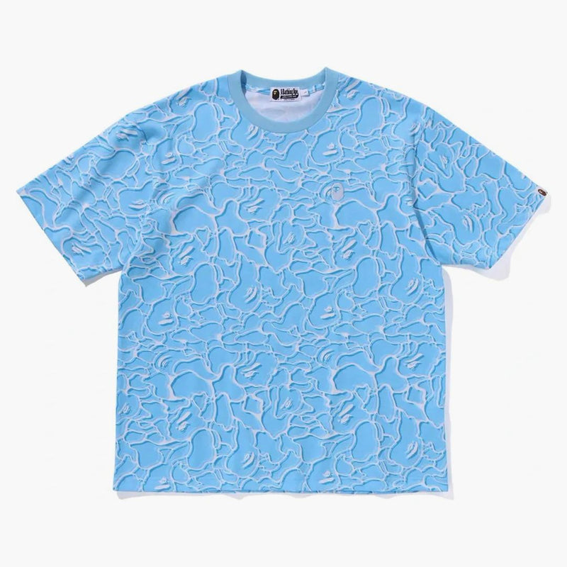 Bape ABC Sea Surface Camo uvolněná fit čaje modrá