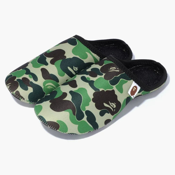 BAPE ABC Slipper & Pouch Set Green