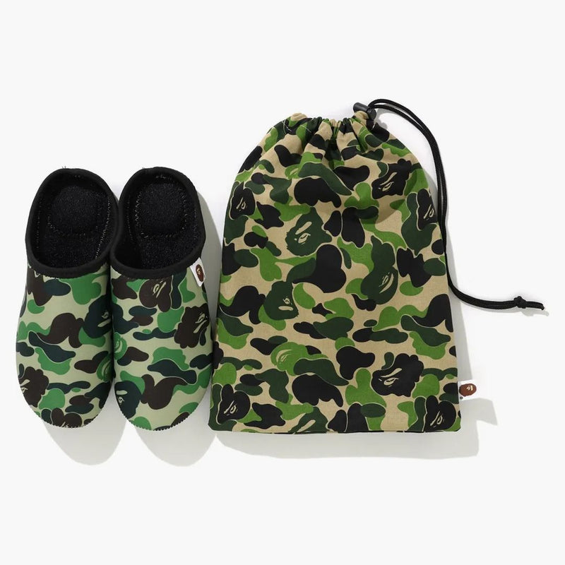 BAPE ABC Slipper & Pouch Set Green