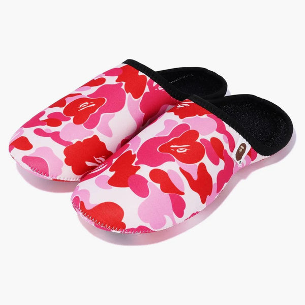 BAPE ABC Slipper & Pouch Set Pink