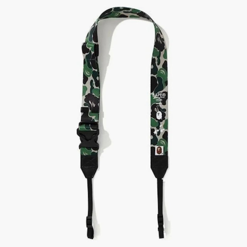 Bape a Bathing Ape Abc Camo Camera Wide Strap Green