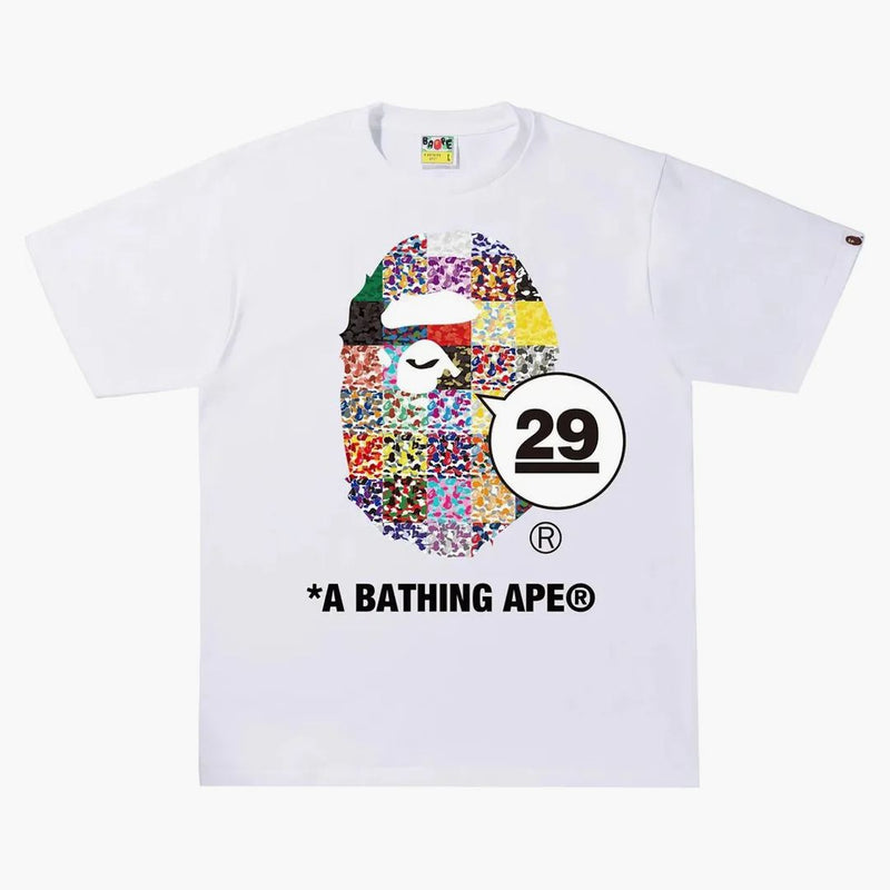 Bape a Bathing Ape 29th Anniversary Ape Head Tee White