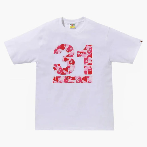 Bape a koupání lidoop 31. výročí ABC Camo Tee White/Pink