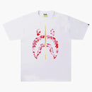 Bape A Bathing Ape Abc Camo Shark Tee White/pink