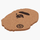 Bape a Bathing Ape Head Cork Coaster Set Beige