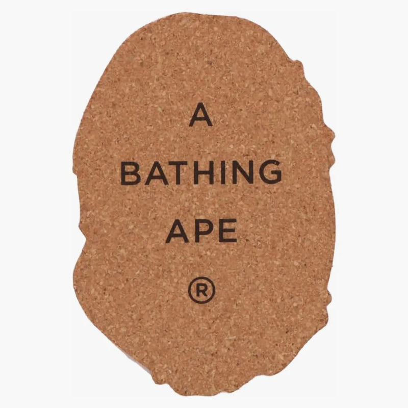 Bape a Bathing Ape Head Cork Coaster Set Beige
