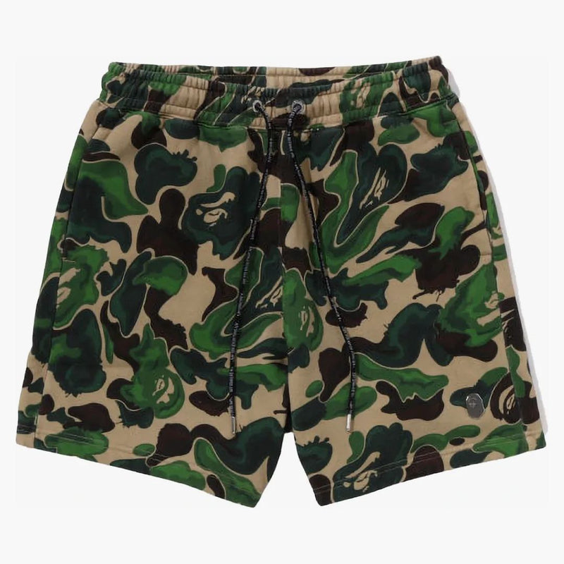 BAPE A Bathing Ape Art Camo Sweat Shorts Green