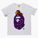 Bape A Bathing Ape Color Camo Milo on Big Ape Relaxed Tee White/Purple