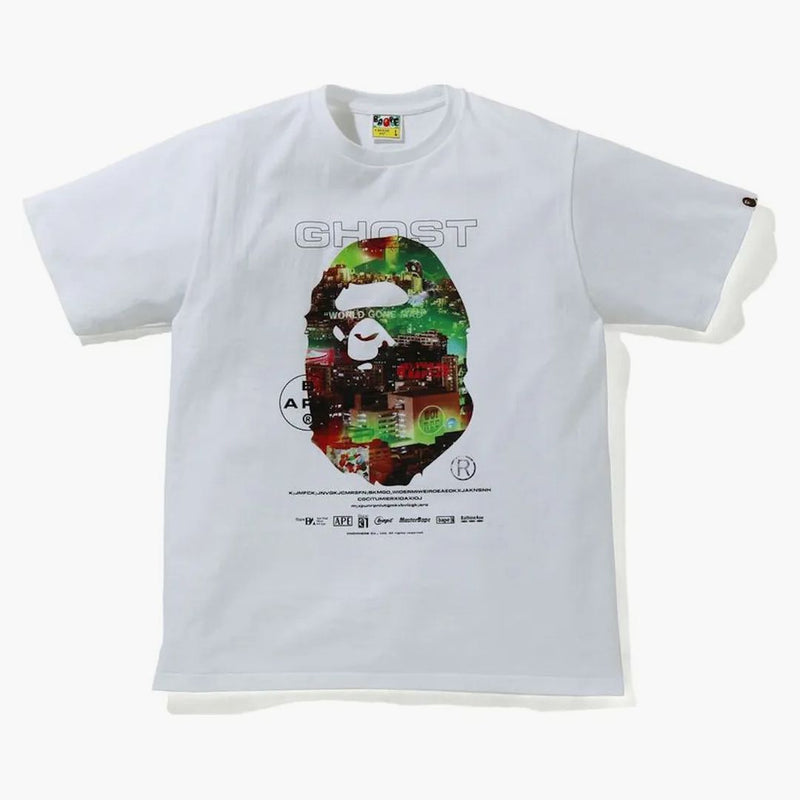 BAPE A BAME APE GHORST 2 T -TASSO RICONCATO BIANCO