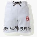 Bape a Bathing Ape Lettered Sweatshort White