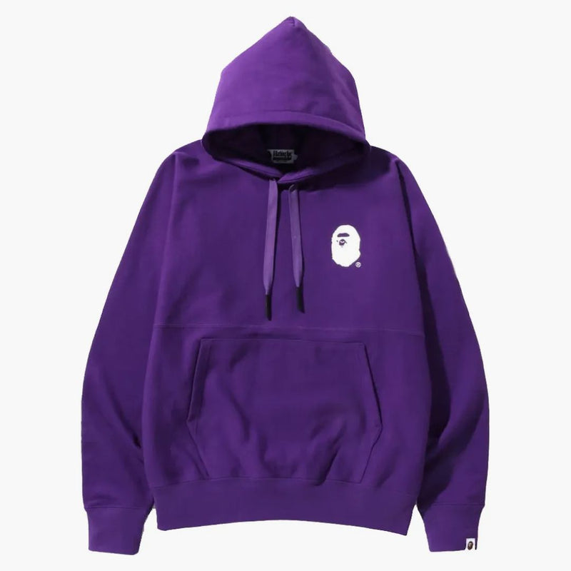BAPE A Bathing Ape Loose Fit Pullover Hoodie Purple