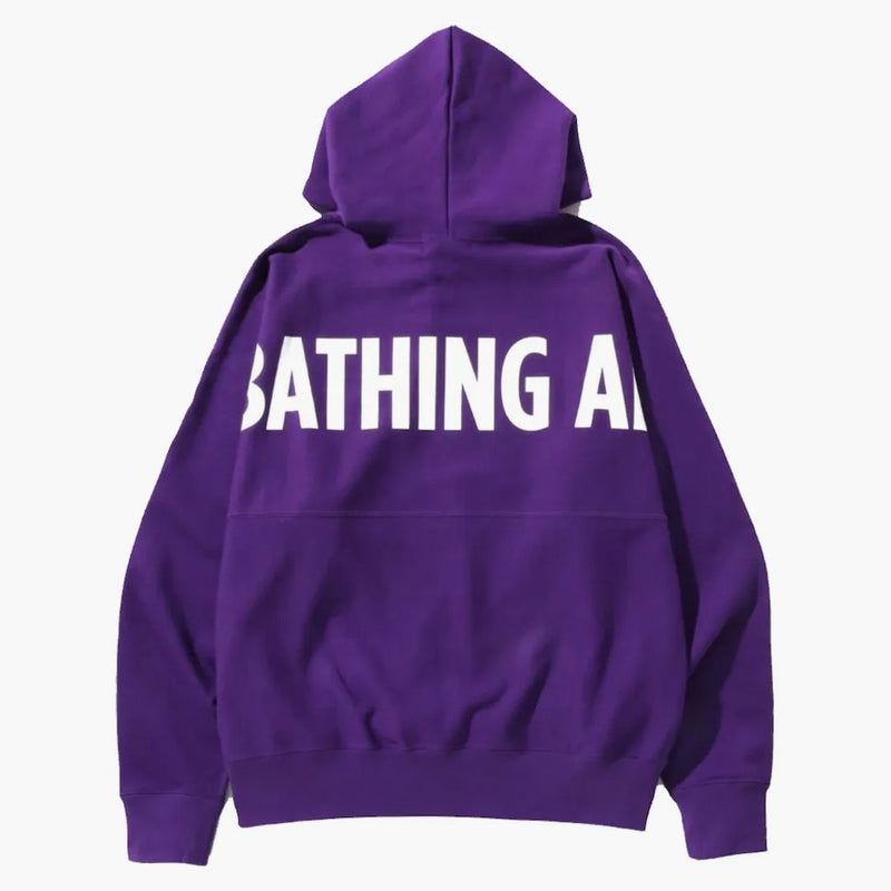 BAPE A Bathing Ape Loose Fit Pullover Hoodie Purple