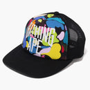 Bape A Bathing Ape Multi Camo NYC Logo Mesh Cap Black