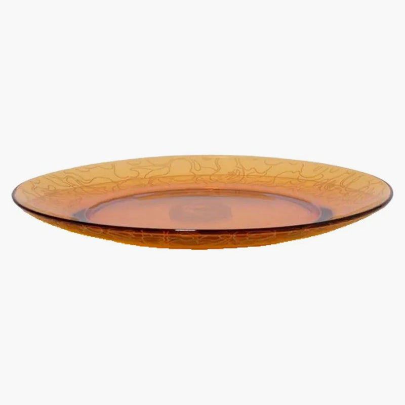 Bape a Bathing Ape Neon Camo Glass Plate Orange
