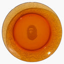 Bape a Bathing Ape Neon Camo Glass Plate Orange