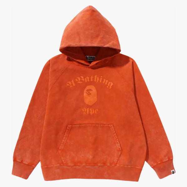 Bape a koupání lidoopů overdye svetrover uvolněná fit mikina oranžová