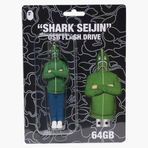 Bape a Bathing Ape Shark Seijin 64 GB USB Flash Drive Green
