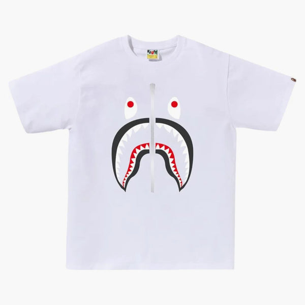 Bape a koupací lidoopy žralok tee bílá