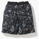 Bape a Bathing Ape Space Camo Sweat Wide Short Black
