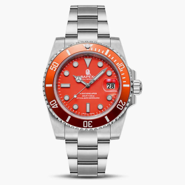 Bape A Bathing Ape Type 1 Bapex Watch (2022) Orange Silver