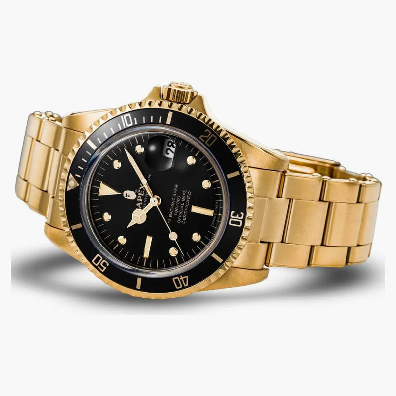 Bape A Bathing Ape Type 1 Bapex Watch Gold Black