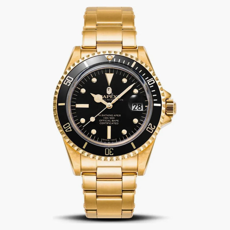 Bape A Bathing Ape Type 1 Bapex Watch Gold Black