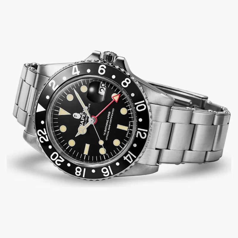 Bape A Bathing Ape Type 2 Bapex Watch Silver/black