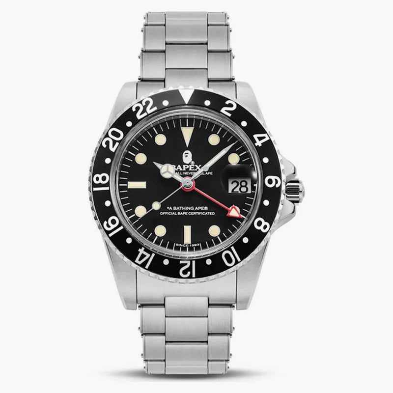 Bape A Bathing Ape Type 2 Bapex Watch Silver/black