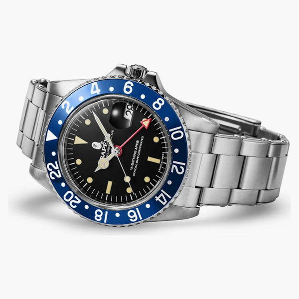 Bape A Bathing Ape Type 2 Bapex Watch Silver/blue