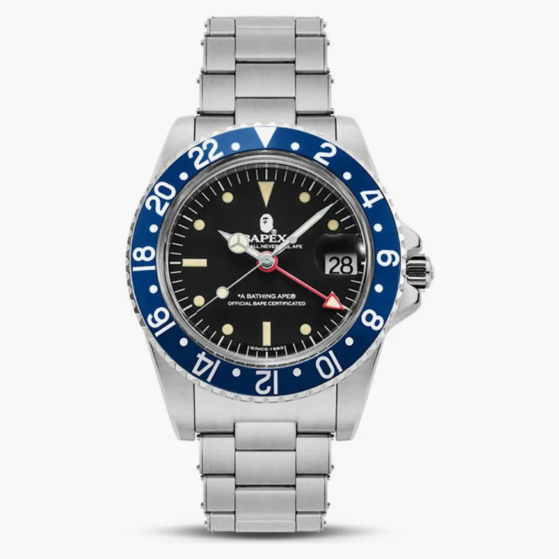 Bape A Bathing Ape Type 2 Bapex Watch Silver/blue